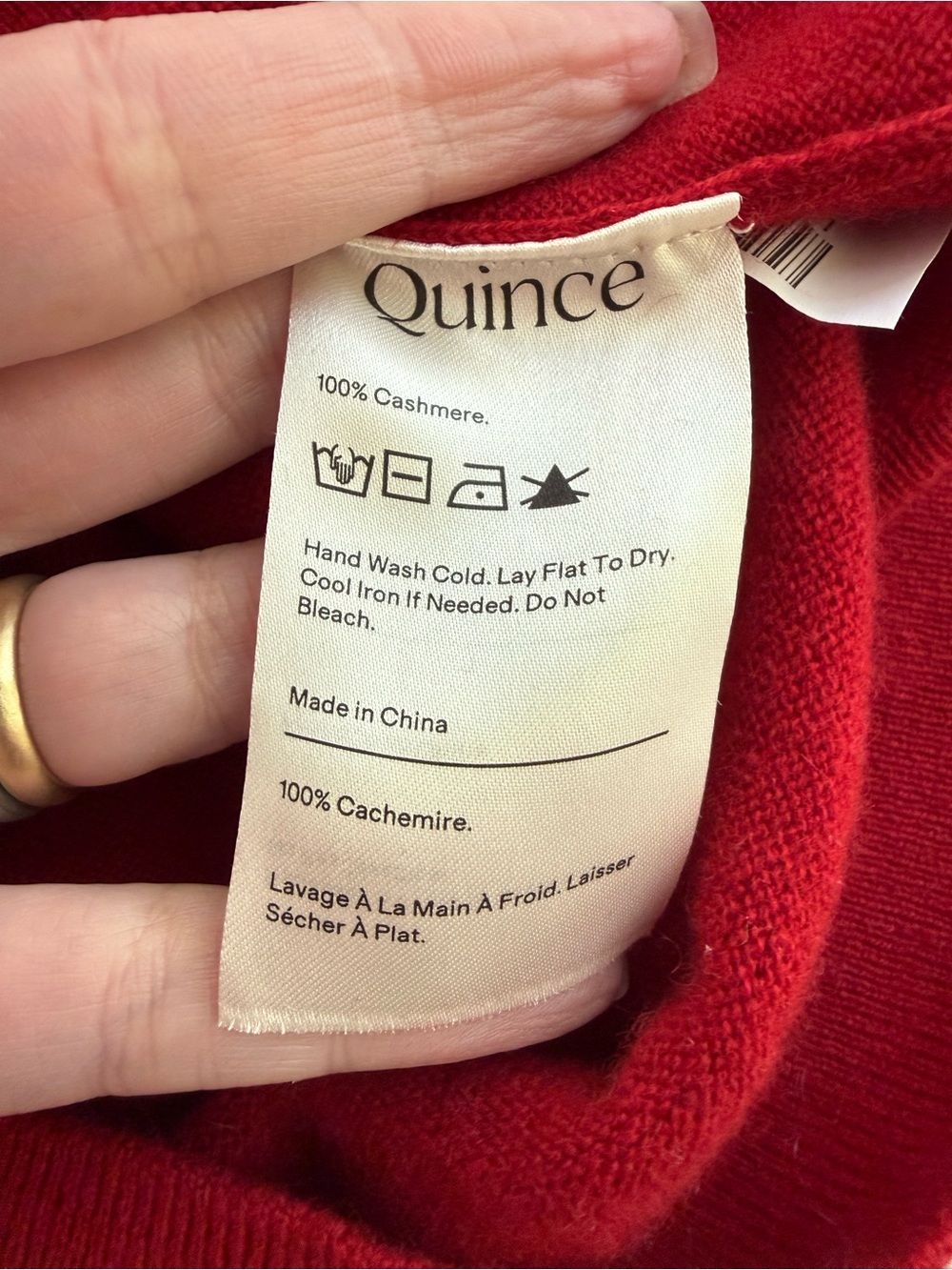 Quince Red Mongolian Cashmere Crewneck Sweater Women’s MEDIUM - Picture 8 of 10